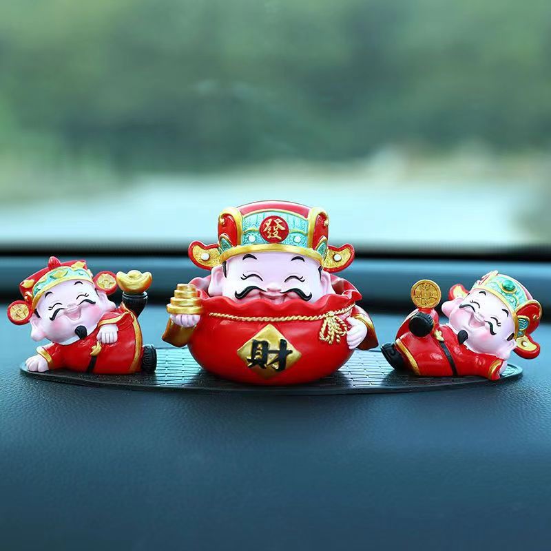 풍부한 돈 가방 + 부의 작은 신 쌍