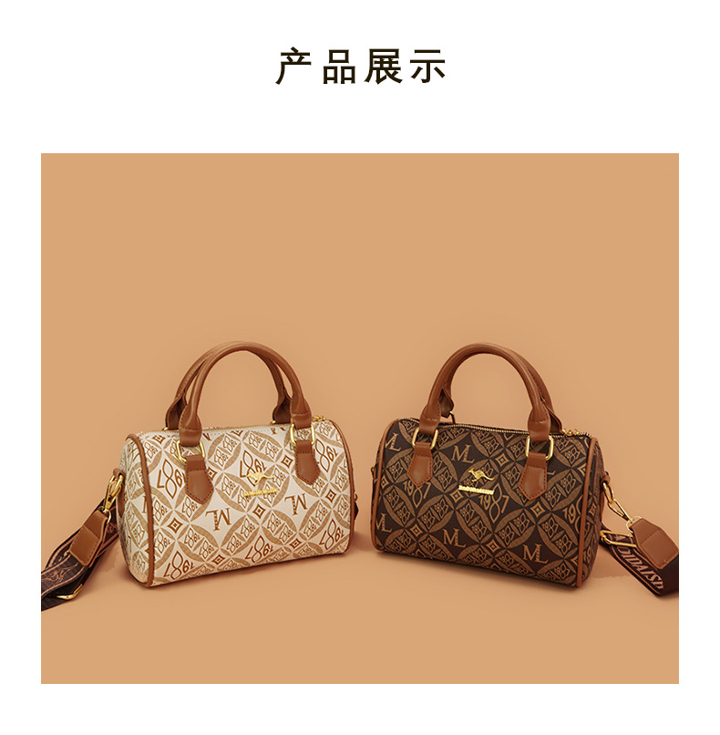 This year's popular cross-border handbag for women is the 2024 new printed letter texture light luxury Boston handbag and single-shoulder bag undefined