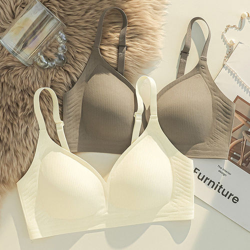 Seamless soft support underwear for women with big breasts, small breasts, push-up support, anti-sagging autumn and winter sports bra