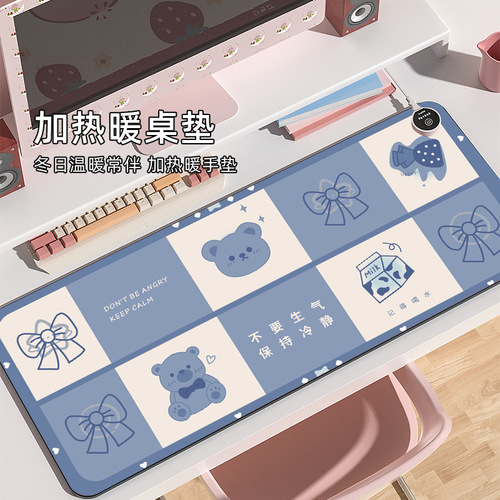 Original Manufacturer BSCI Certified Heated Mat Color Printing Office Student Mouse Pad Desktop Heating Pad Distribution