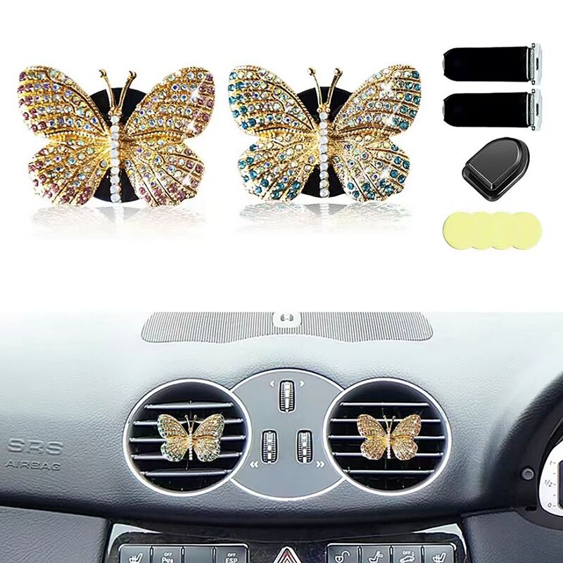 Alloy butterfly car perfume clip car air outlet perfume car air conditioning Port fragrance diffuser car interior decoration Alloy butterfly car perfume clip car air outlet perfume car air conditioning Port fragrance diffuser car interior decoration