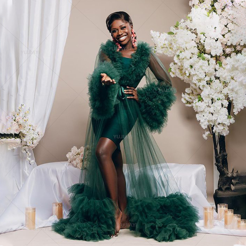 European and American style bridal fluffy tulle robe, maternity photography photo shoot dress, wedding party dress, bridal robe, tulle dress European and American style bridal fluffy tulle robe, maternity photography photo shoot dress, wedding party dress, bridal robe, tulle dress