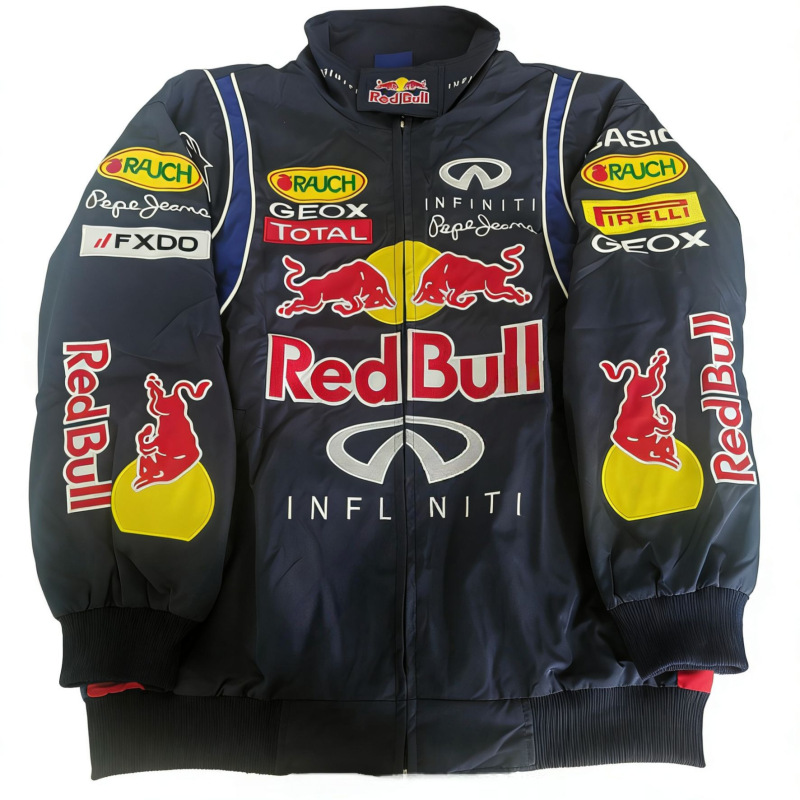 Cross-Border F1 Racing Suit American-Style Red Bull Retro Motorcycle Jacket Embroidered Windproof Jacket for Women