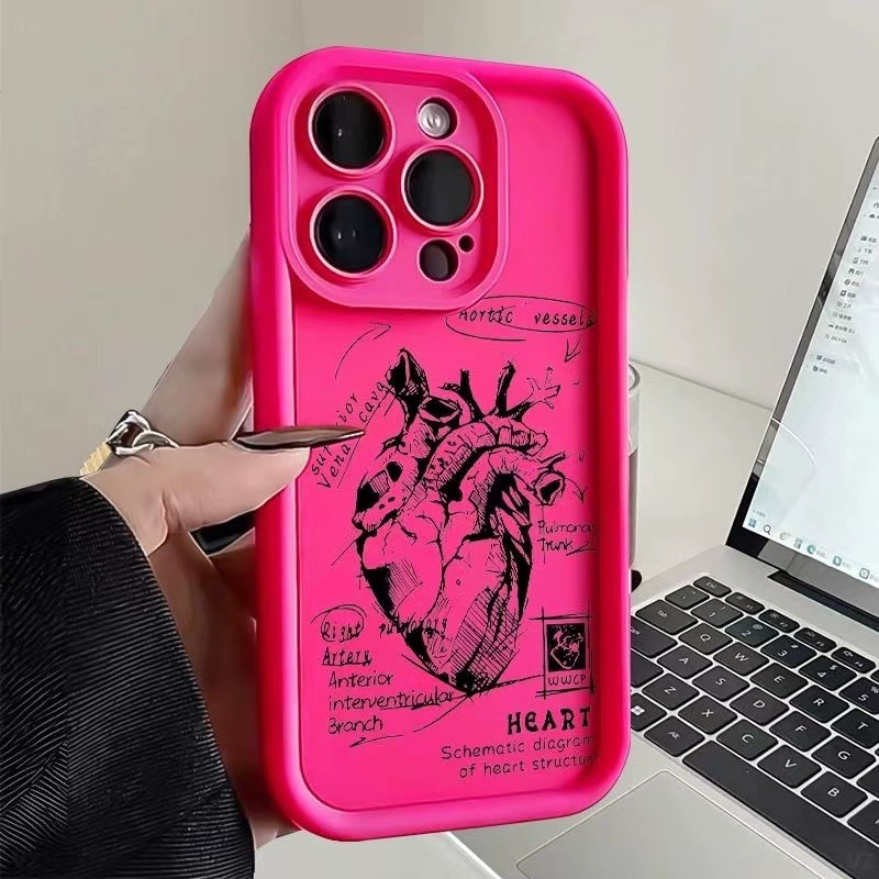 Чехол для телефона (Apple) iPhone 6–17 серии, дизайн Heart King Kong, защита от падений, 13 вариантов
