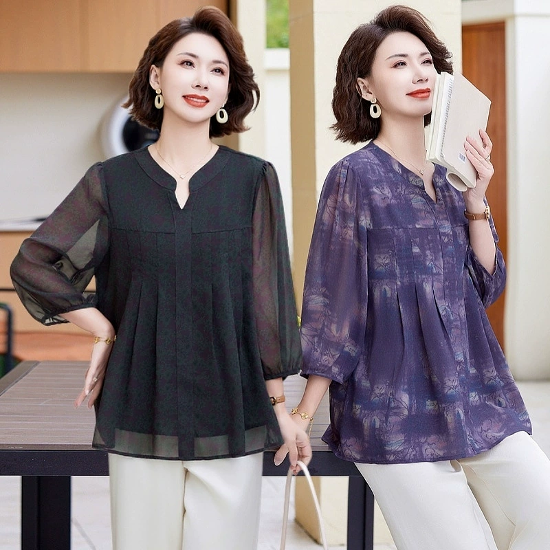 Осенне-зимняя новая термомодная тонкая стильная элегантная базовая блузка с высоким воротником для мам, новая мода