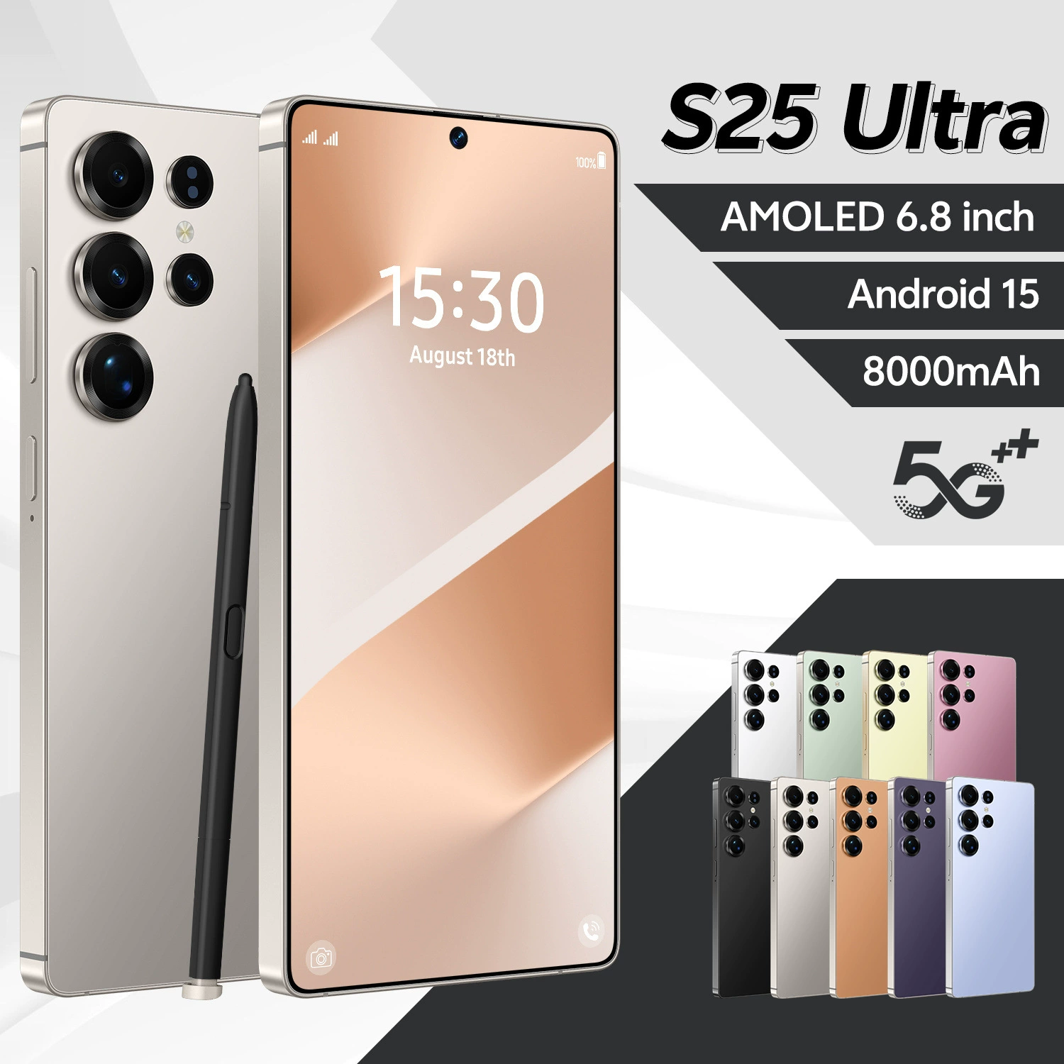Смартфон S25 Ultra, 4+64 ГБ, 6.8-дюйма, Android 10, 4G