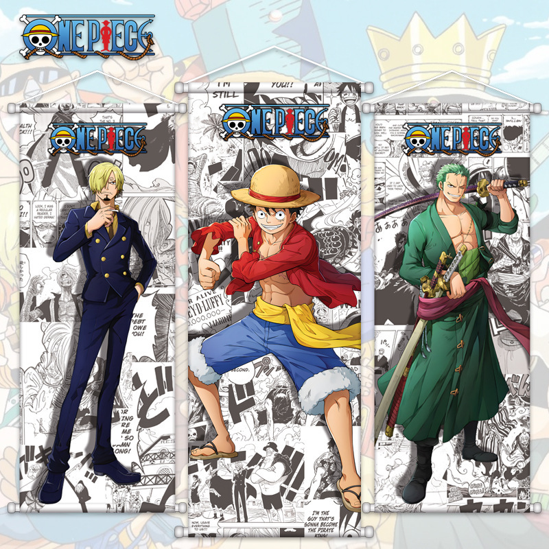 One Piece Anime Posters Featuring Zoro, Sanji, and Chopper