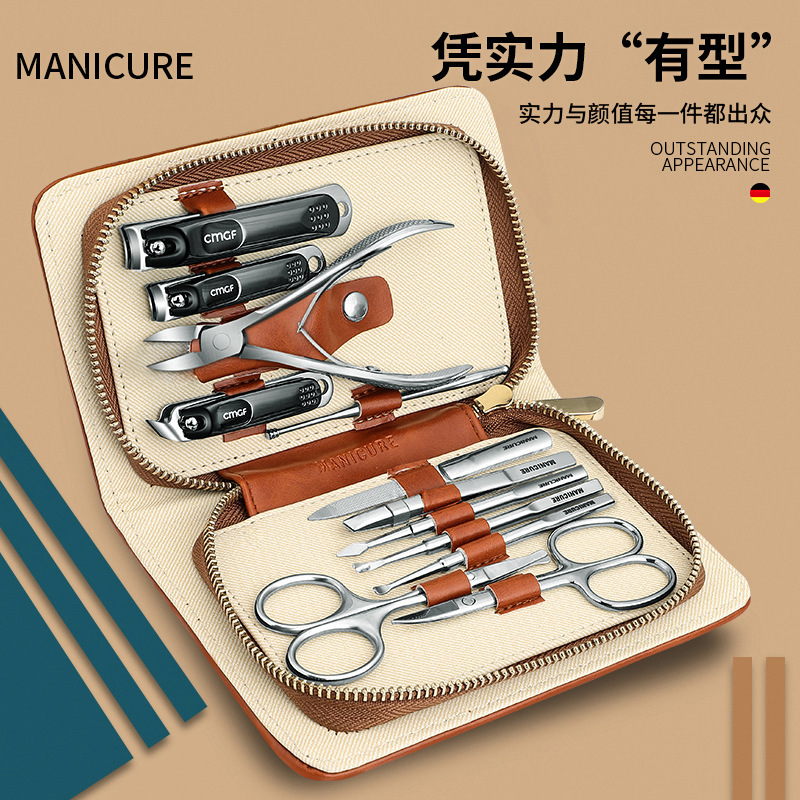 Kit de cortadora de uñas en stock, cortadora de uñas casera, cortadora de uñas, pinza de garganta, cortadora de piel muerta, cortadora de pelo nasal, cortadora de pedicura