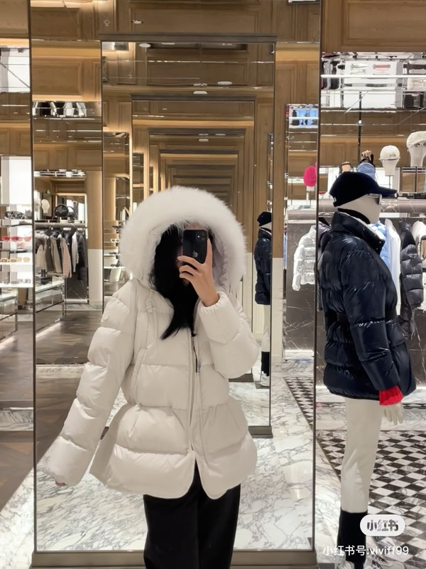 蒙家25ss M家新款Locustelle系列中长款连帽超大毛领女士羽绒服|undefined