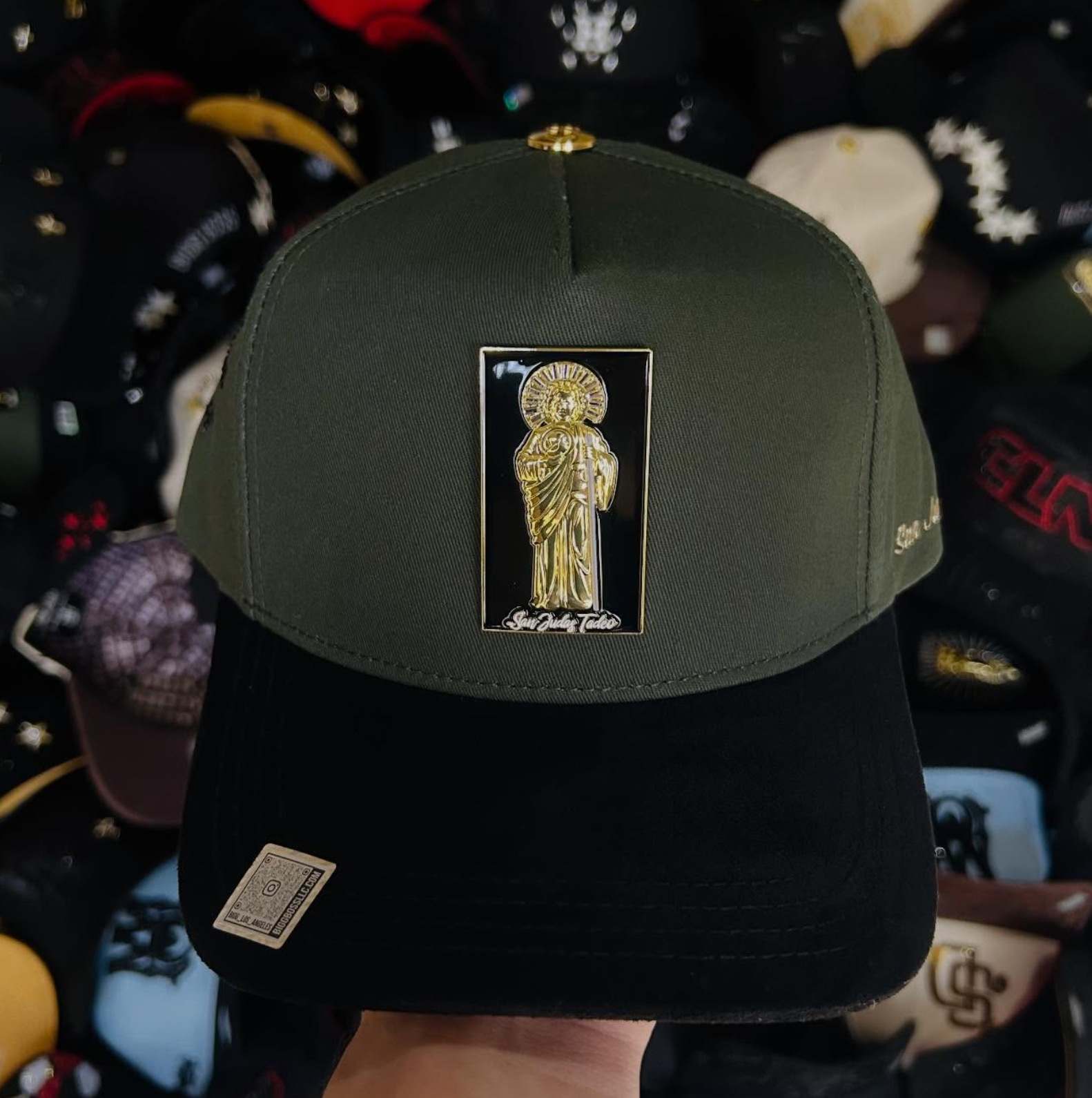 Nuevo Meike Duo Dandy bordado ajustable gorra de boca de pato borde curvo gorra de béisbol con diamantes barba tío