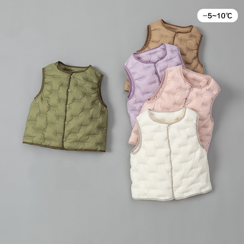 Children's Lightweight down Vest Outer Wear 2025 New Kidsren's Vest Medium and Large Kidsren's Baby Family Wear