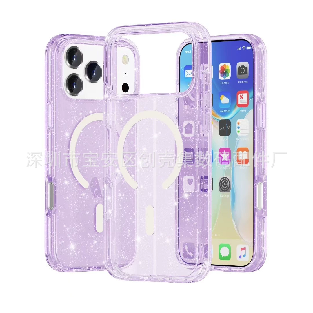 Совместимый защитный iPhone 17, 17 Pro Max, 2 в 1, защита от падения
