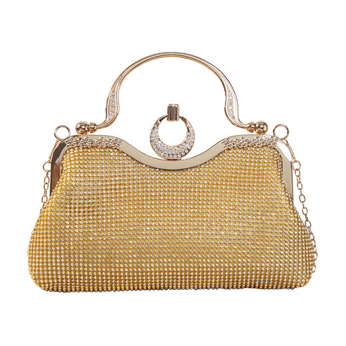 European and American cross-border retro new style diamond dinner bag banquet rhinestone handbag ladies dress messenger bag evening bag