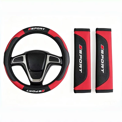 Cross-border Amazon Temu labeling and Sürətlər qutusu və əl tormozu başlıqları - red-three-piece-set