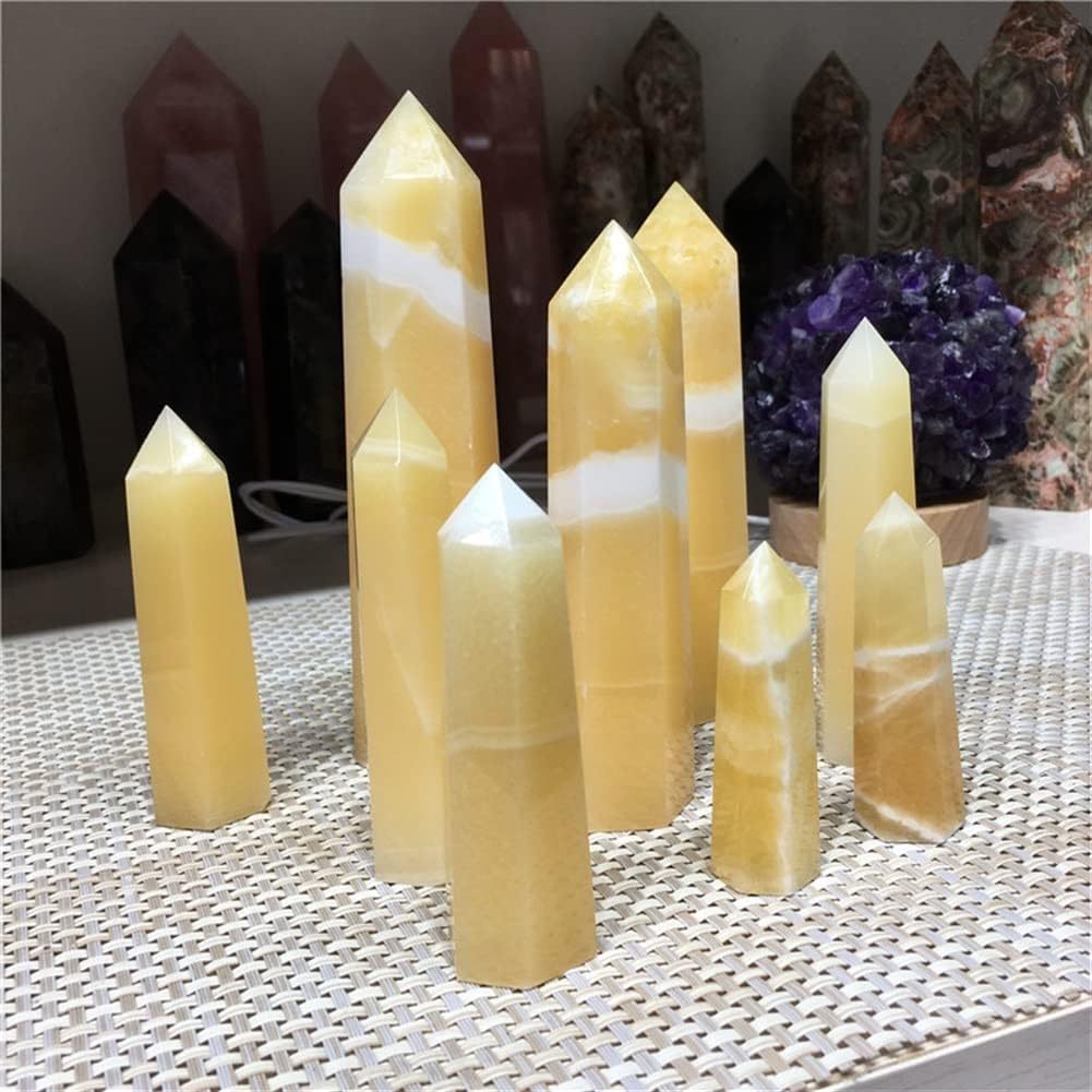 Beeswax yellow square column / 6-7cm