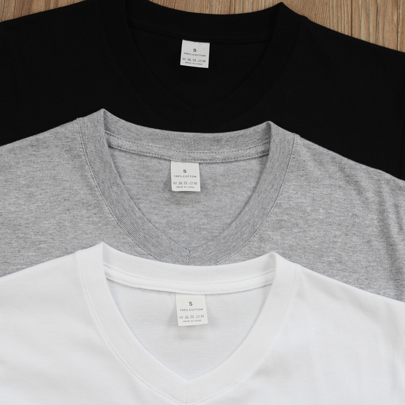 200 グラム純綿 Tシャツ新疆ラウンドネック純白底ヘビーウェイト Tシャツ純綿半袖 Tシャツ男性と女性のためのルーズ|undefined