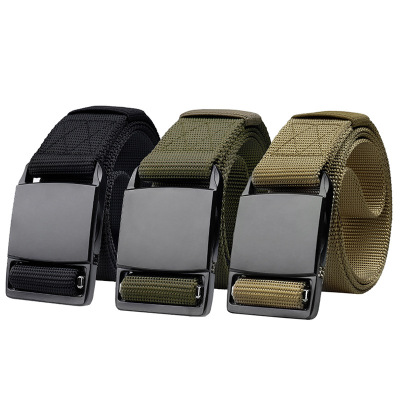 新款户外战术腰带 仿尼龙加厚户外腰带 快速释放合金尼龙腰带