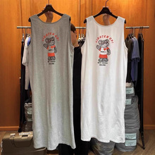 现货韩国东大门代购女GARMENT2025新款百搭宽松小熊中长连衣裙背