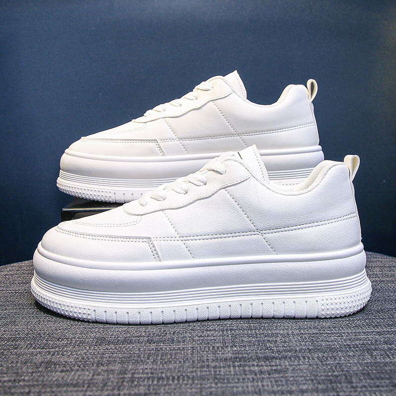 White Shoes for Women 2024 Spring New Women's Shoes Leather Sports Shoes Students Versatile Casual Shoes Thick Sole Heightening Sneakers White Shoes for Women 2024 Spring New Women's Shoes Leather Sports Shoes Students Versatile Casual Shoes Thick Sole Heightening Sneakers