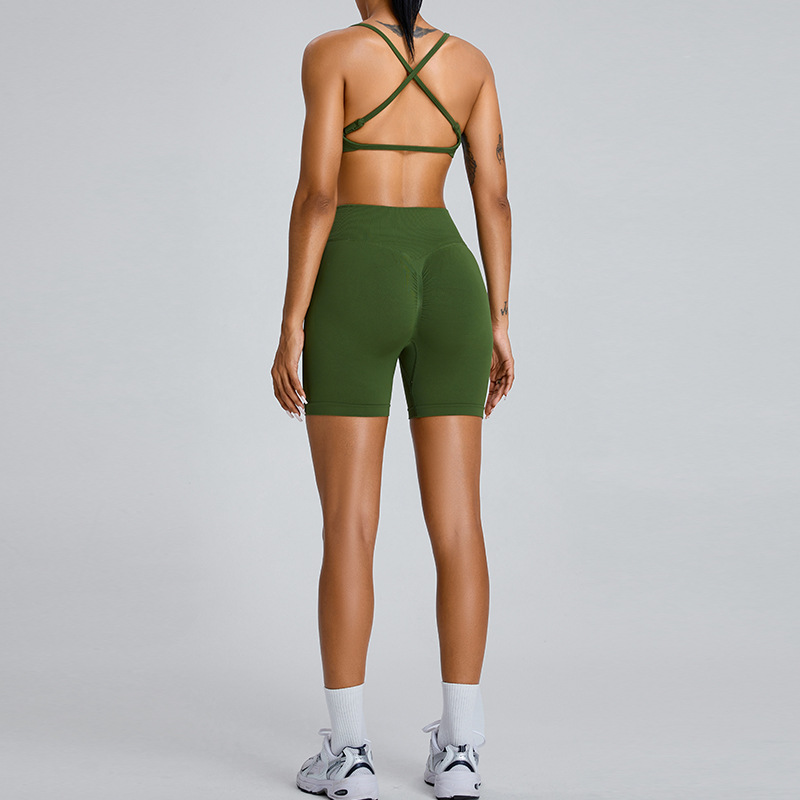 Transfronterizos trajes de vestir sin pellizco para mujeres mel mel桃 jeans de vestir pantalones cortos de dopamina para niñas trajes deportivos de fitness