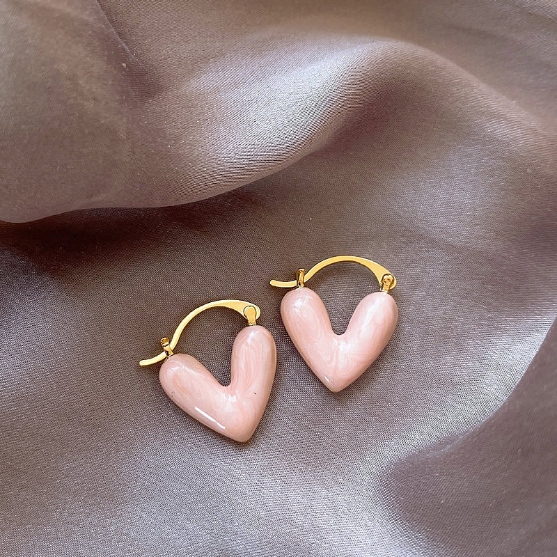 Pendientes de amor para mujeres 2023 nueva moda de alto grado de melocotón corazón pendientes nicho diseño luz pendientes de lujo pendientes de estilo occidental