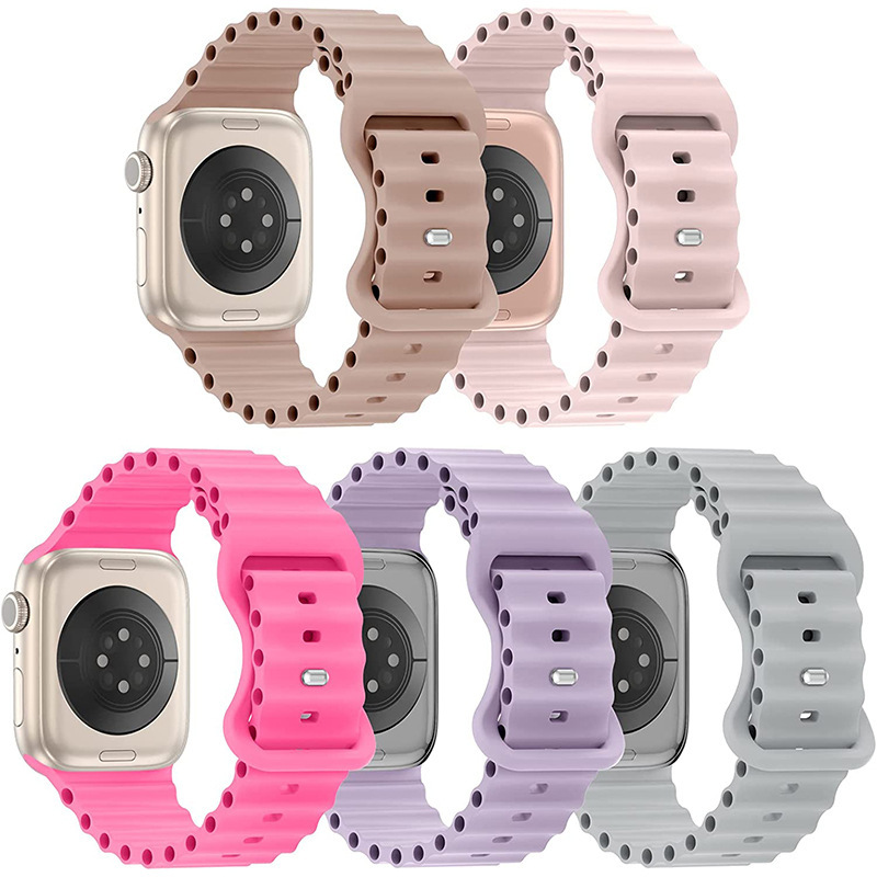 Suitable for Apple Watch Series 11 Generation Apple Ocean Silicone Figure-Eight Buckle Sports Silicone Strap Suitable for Apple Watch Series 11 Generation Apple Ocean Silicone Figure-Eight Buckle Sports Silicone Strap