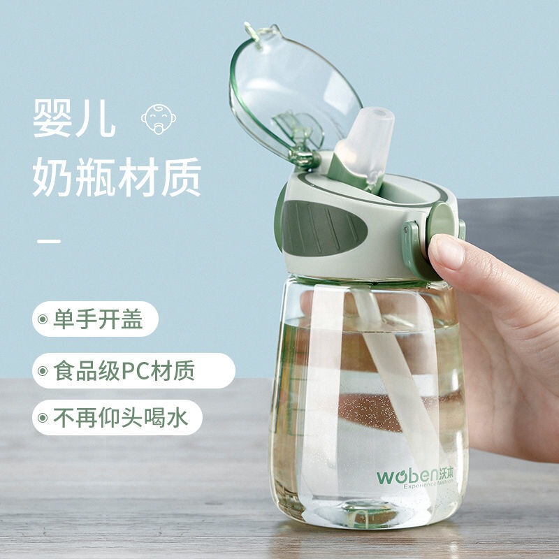 Water Cup for Women, Cute Summer, Portable, High-Looking Baby Bottle, Children's Cup with Straw, Student, Maternity, Pregnant Woman, Adult