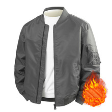 外贸硬汉加厚外套棉衣男潮2025年秋冬男装宽松男士棒球领棉服跨境