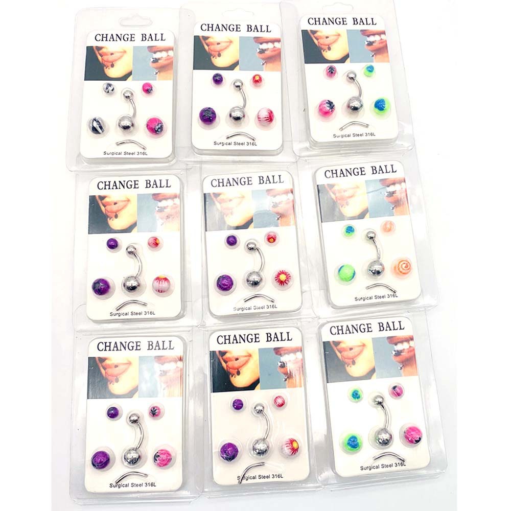 1 Set Lip Rings Simple Style Geometric Stainless Steel Plating Belly Ring Nose Ring Nose Studs display picture 6