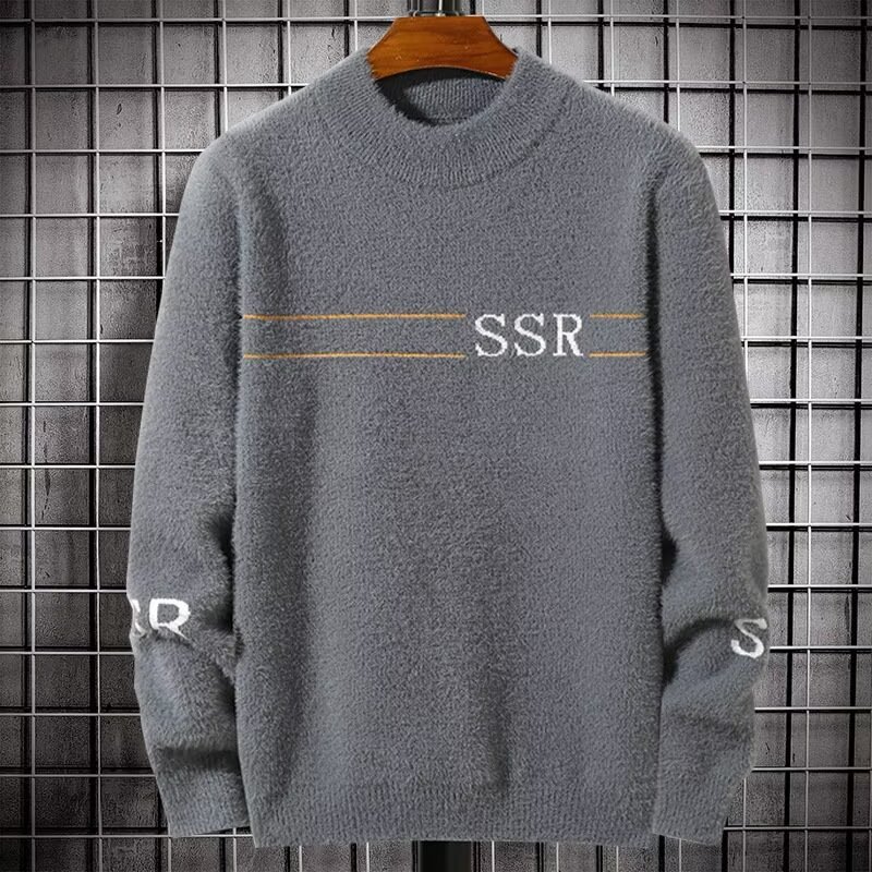 Demi-season solid color base Japanese trend knitted sweater for…