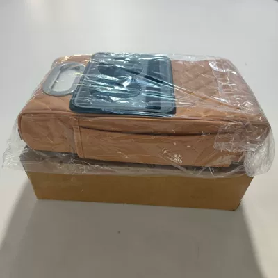 Armrest box pad, Cross-Border Car Armrest Box - carton-packaging-heightening-pad-cayenne-yellow-five-in-one-multi-functional-classification-storage