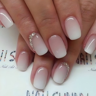 European and American hot selling wear nail gradient jelly powder nail nail piece fake nail patch finished nail wholesale nails