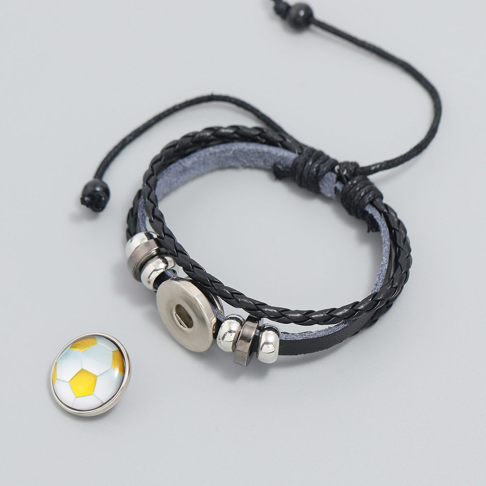 fashion jewelry personalized beaded football fans ommemorative gift sports bracelet