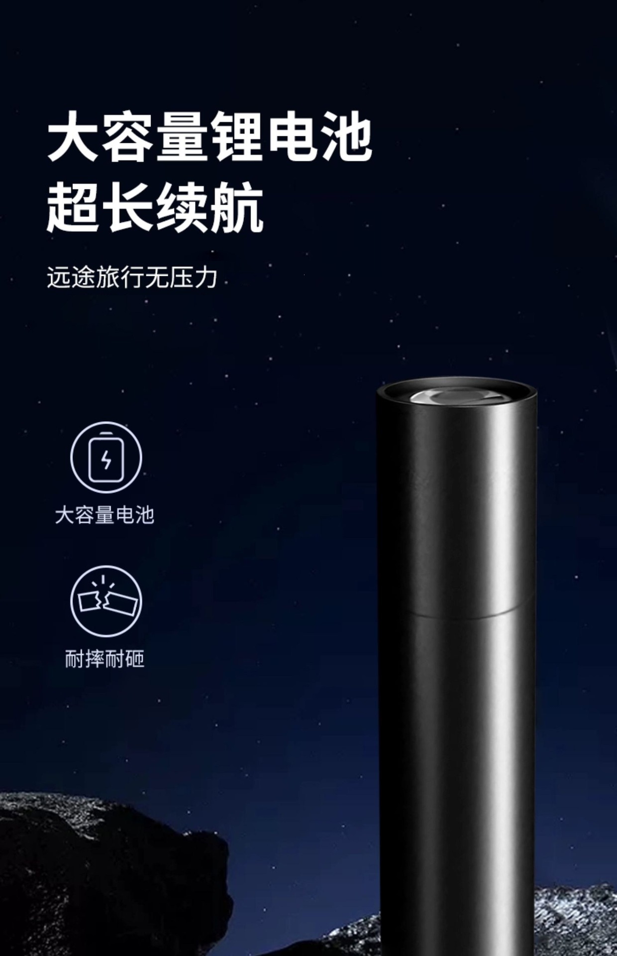 Mini flashlight with strong light, ultra-bright, long-range, rechargeable, portable, durable, small LED light for home use Z27