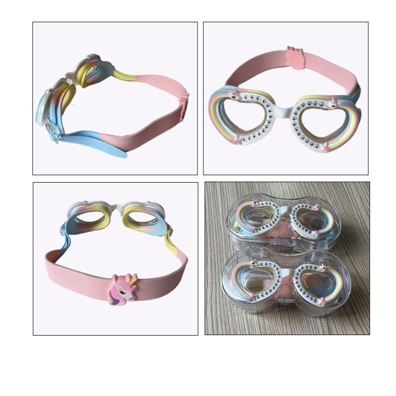 Kindercartoon voor jongens en meisjes, waterdichte en anti-condens zwembrillen, baby duikbrillen kunnen worden afgedrukt_voghion.com