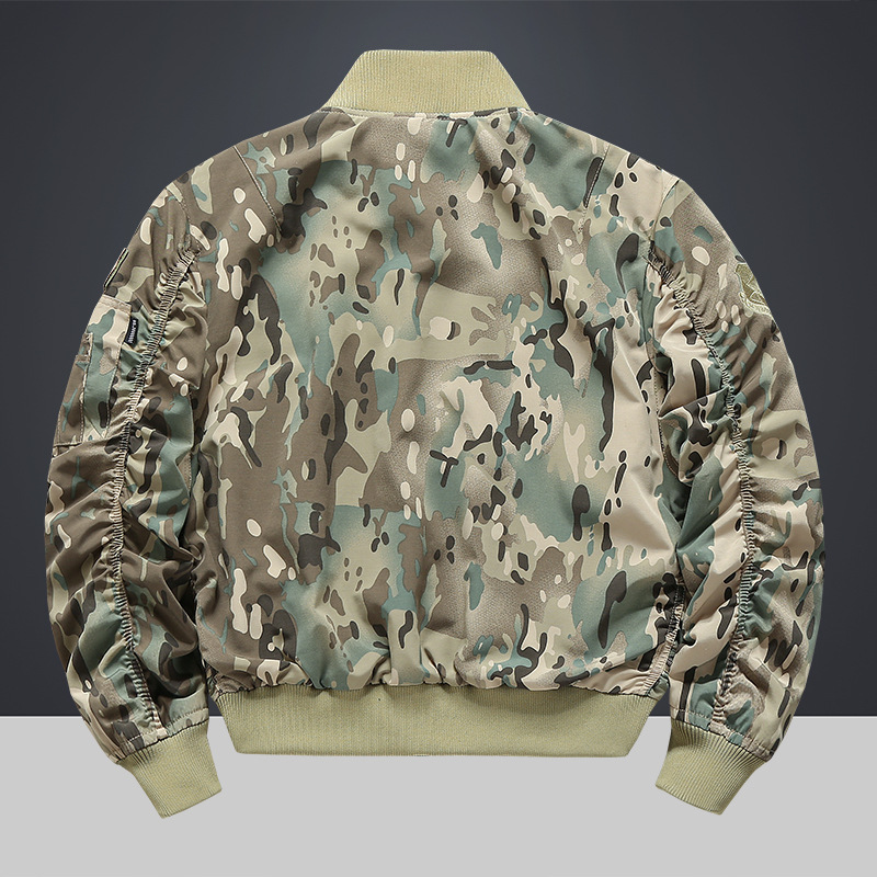 Chaqueta de vuelo de comercio exterior transfronterizo hombre primavera y otoño collar suelto chaqueta de trabajo de mediana edad joven chaqueta de trabajo casual hombre