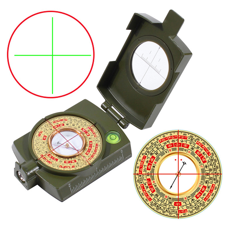 三合激光寻龙罗盘二十四山风水指南针精准自动定位便携行山罗经仪