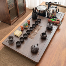 整套全自动功夫茶具套装家用实木茶盘组合四合一烧水壶炉茶海茶台