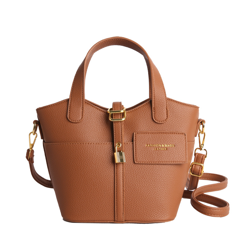 Bolso de mujer nueva moda transfronteriza de un hombro de moda alta sensación de lichi estampado ligero de lujo bolso de cesta de platos image 11