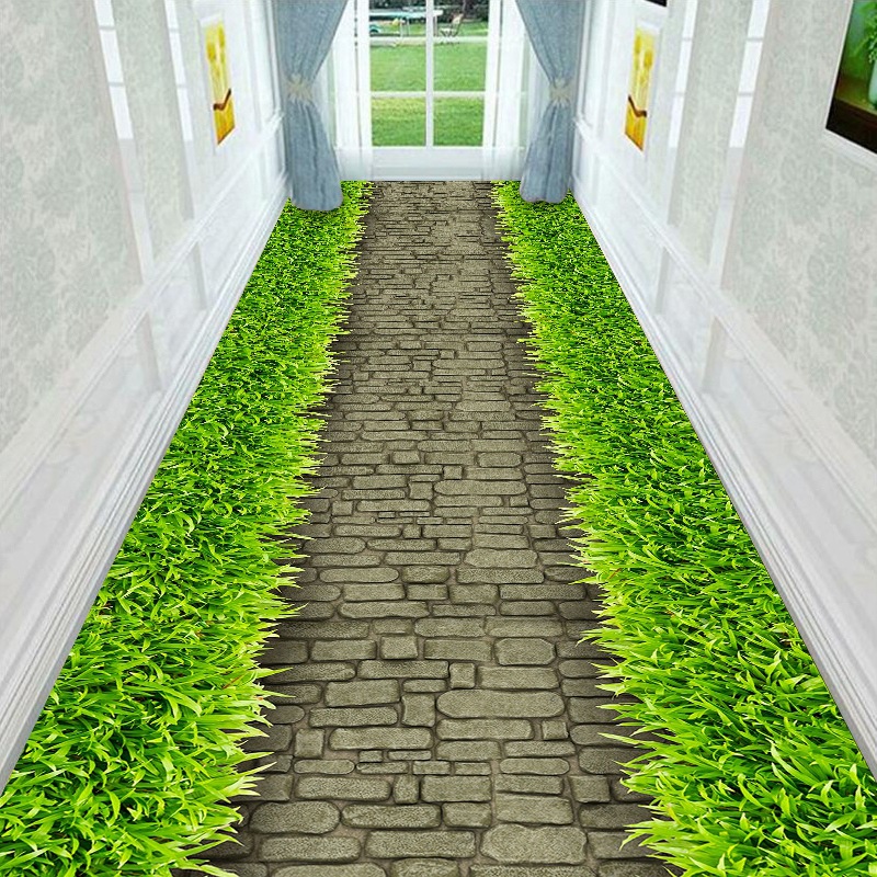 Alfombra 3D hogar sala de estar dormitorio completo pared pasillo corte alfombra cocina antideslizante puerta mat