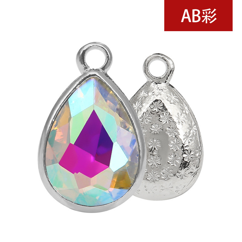 Fabricantes al por mayor gota de agua pulsera colgante simple colgante de aleación de zinc colgante accesorios de joyería de bricolaje pendientes accesorios de pulsera blanco K