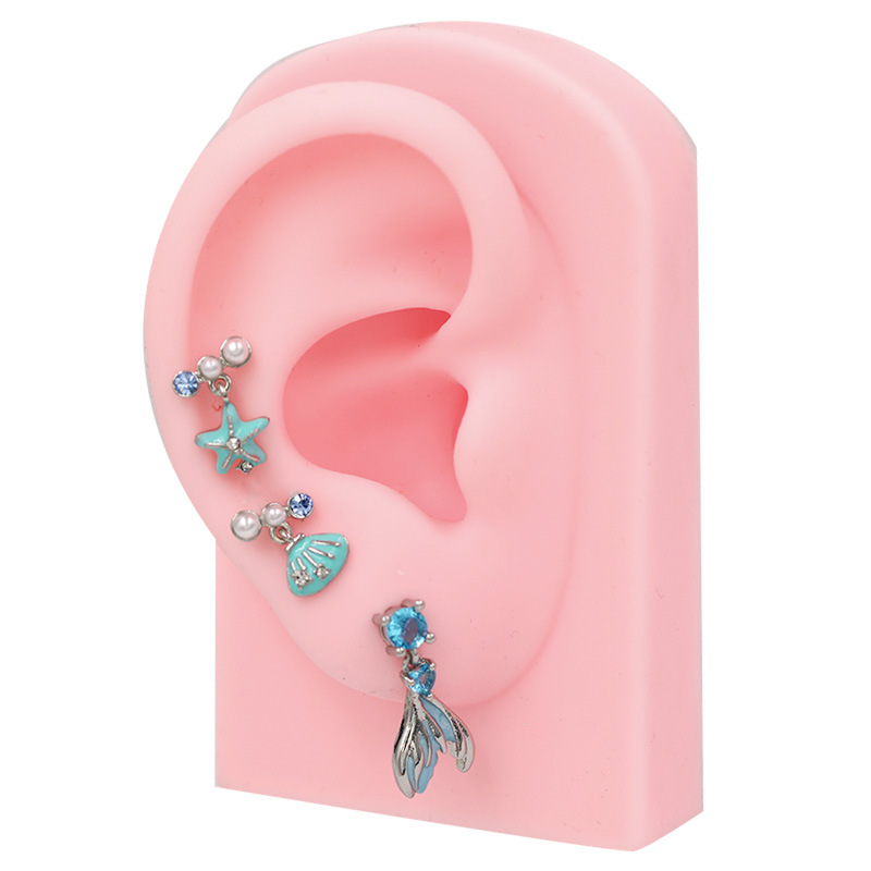 5g Weight Titanium Steel Ear Needle Material Cartilage earrings Classification 1 Piece Quantity Party, Street Occasion Titanium Steel Material Star, Heart Shape, Bow Knot Pattern All Seasons Season Unisex Gender Plating Design Hip-Hop, Streetwear Style 1 Piece Hip-Hop Streetwear Star Heart Shape Bow Knot Plating Titanium Steel Cartilage Earrings 3