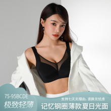 专柜品质无痕内衣女聚拢胸托副乳防垂调整型夏季薄文胸罩四排四扣