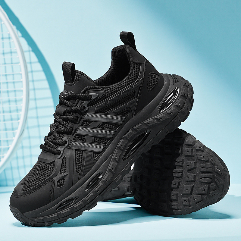 Personalidad de verano para hombres, suela de palomitas de maíz, malla, zapatos de papá transpirables, zapatos deportivos para correr para hombres de moda, zapatos pegajosos para hombres