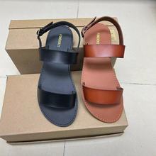 外贸欧美夏季新款一片平底女凉鞋