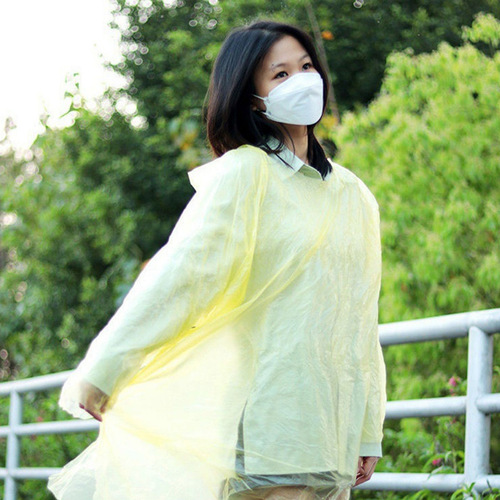 Card raincoat disposable compression children's adult men's and women's thin long portable outdoor full-body rainstorm poncho