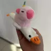 Riding a big capybara pink