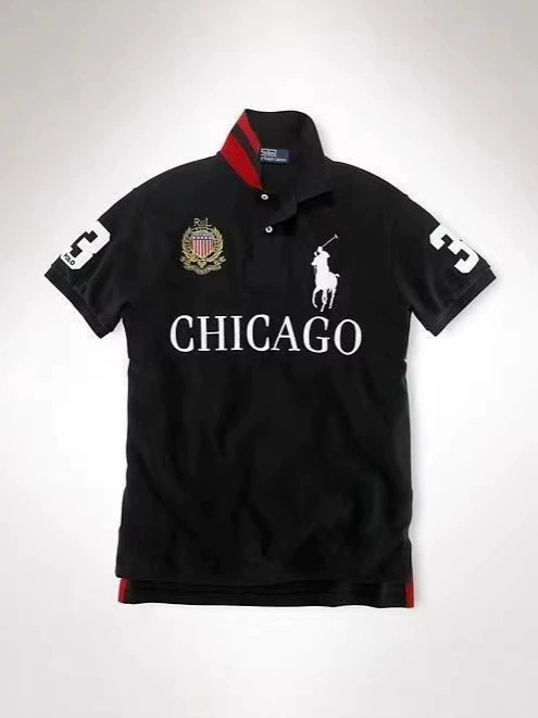 Summer Polo Shirt, Embroidered Short-Sleeve, Plus Sizes S–XXL, Leisure Casual