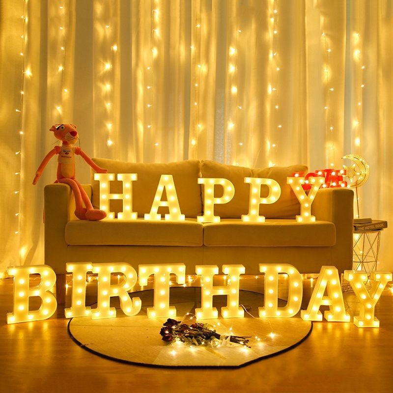 Letter Lamp Romantic Happy Birthday Surprise Proposal Arrangement Creative Supplies Expression Props Scene Bedroom Decorative Lamp Letter Lamp Romantic Happy Birthday Surprise Proposal Arrangement Creative Supplies Expression Props Scene Bedroom Decorative Lamp