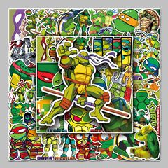 52 Anime Cartoon Ninja Turtles Japanese Style Character Sketch Waterproof Luggage Rolling Suitcase Notebook Sticker